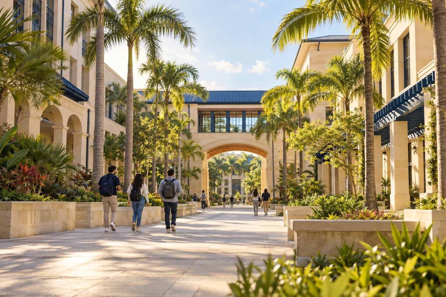 AI-generated illustrative campus image, not an official school photograph